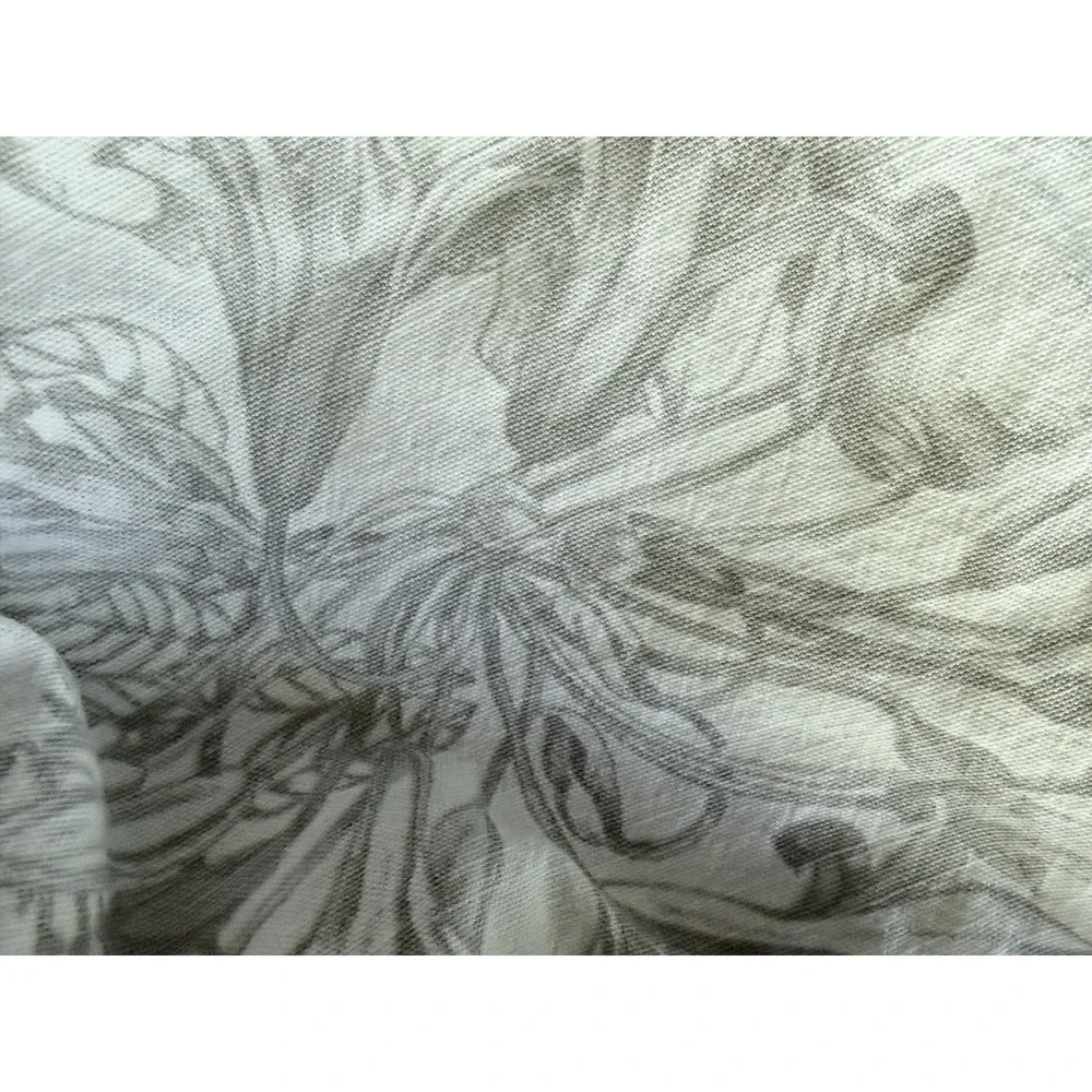 RARE IKEA Alvine Lander Curtains 100% Cotton Grey Floral Toile 4 Panels 40
